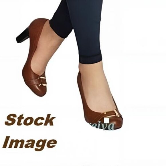 Eurosoft Women's Beatrice Leather 3" Heels Leaf Brown Size 10M New Other - Picture 11 of 11